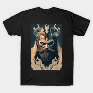 Raging Warrior: A Berserker Vector Design T-Shirt